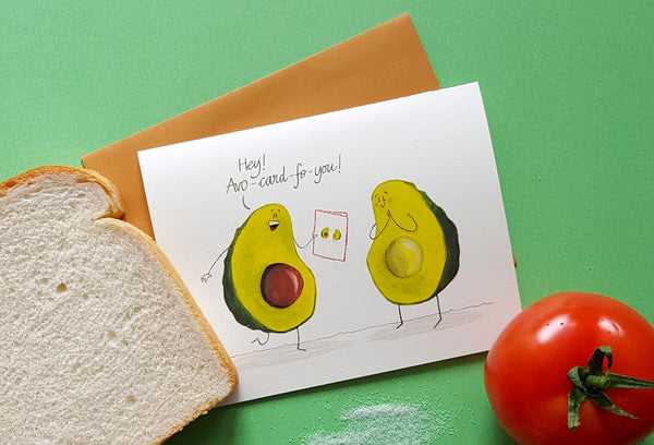 Funny avocado everyday card - avo-card-fo-you