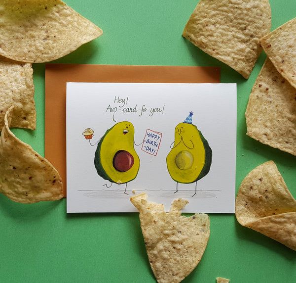 funny avocado birthday card - avo-card-fo-you
