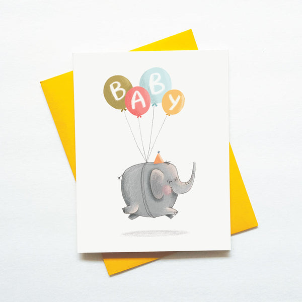cute new baby elephant card
