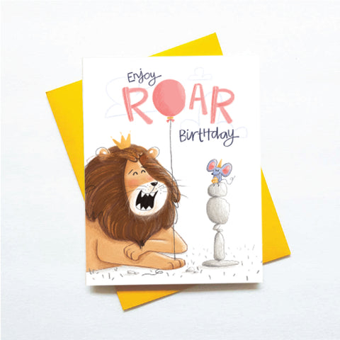 cute lion birthday card