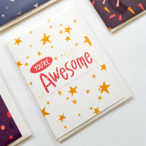 you're awesome mini card