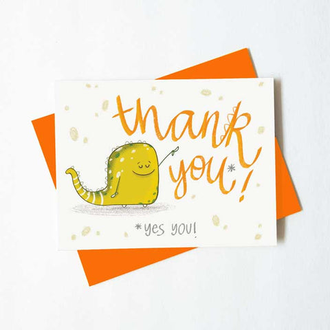Cute monster thank you -yes you card