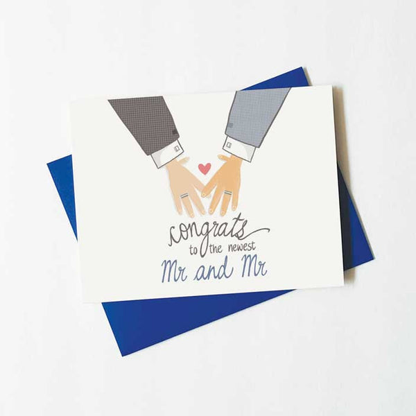 Mr. and Mr. wedding congratulations card